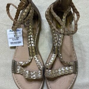 Marshalls Braided Gold Sandals